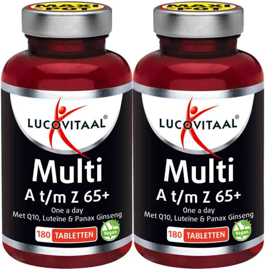 2x Lucovitaal Multi A-Z 65+ 180 tabletten