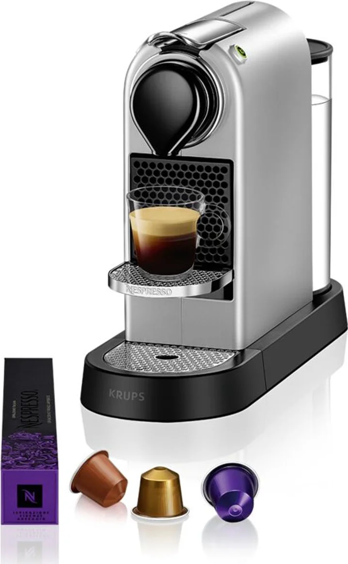 Krups Nespresso Citiz XN741B - Koffiecupmachine - Zilver - Compact - Retro Design - Voor Nespresso Cups
