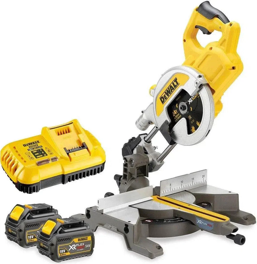DeWALT DCS777T2 Accu Afkort-/Verstekzaag 216mm 54V XR Flexvolt 6.0Ah