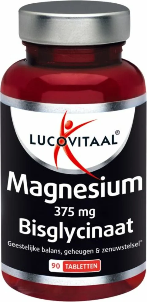 3x Lucovitaal Magnesium 375mg Bisglycinaat 90 tabletten