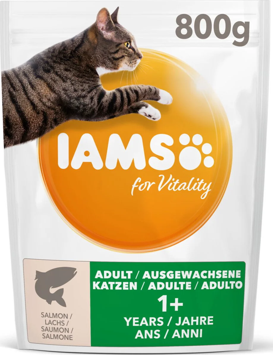 5x IAMS Kat Adult Zalm 800 gr