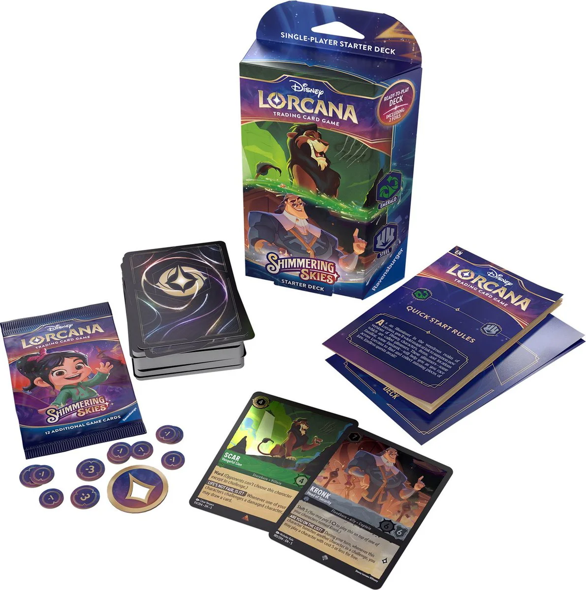 Disney Lorcana Shimmering Skies Starter Deck Scar & Kronk