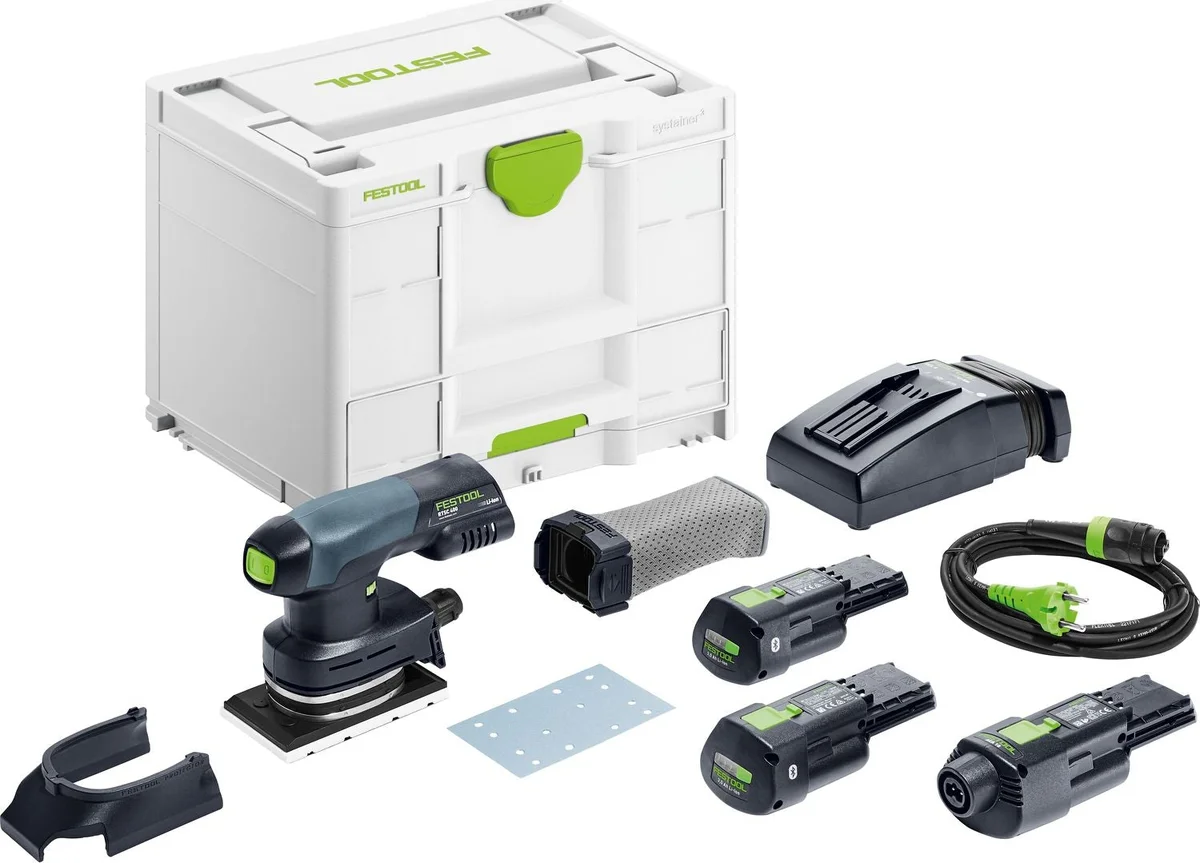 Festool RTSC 400 3,0 I-Set Accu vlakschuurmachine + ERGO Adapter 18V 3.0Ah in Systainer - 578133