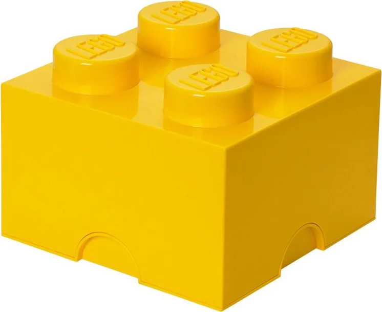 LEGO Opbergsteen met 4 noppen - geel