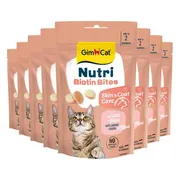 8x GimCat Kattensnack Nutri Biotin Bites 40 gr