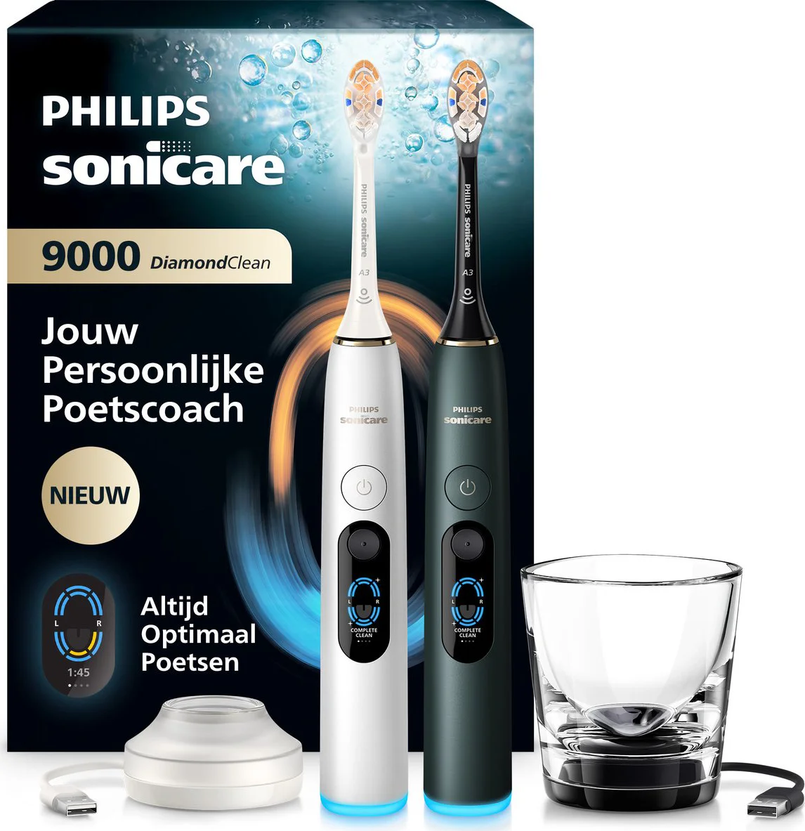Philips Sonicare Series 9000 HX9216/89 Duopack