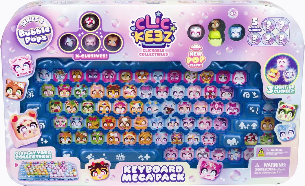 Clickeez Series 3 - Keyboard Mega Pack - Fidget - Toetsenbord - Verzamel ze allemaal - Goliath - Anti Stress - Speelgoed - Toetsenbord Fidget – Met nieuw klikgeluid!