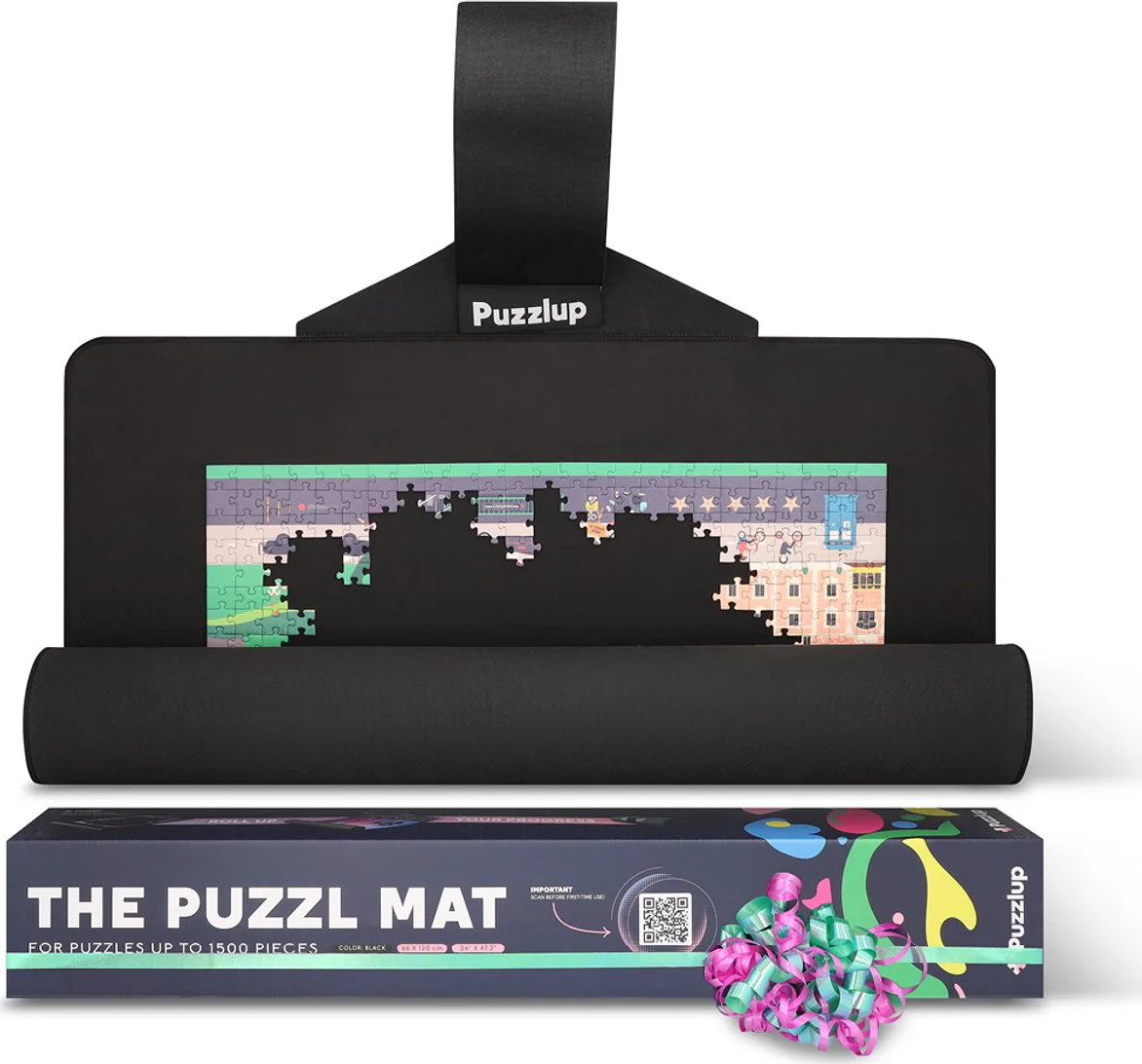 Puzzlup Puzzelmat 1500 stukjes – Satijnzacht, Antislip, Gebruiksvriendelijk – Geschenkverpakking – 66 x 120 cm