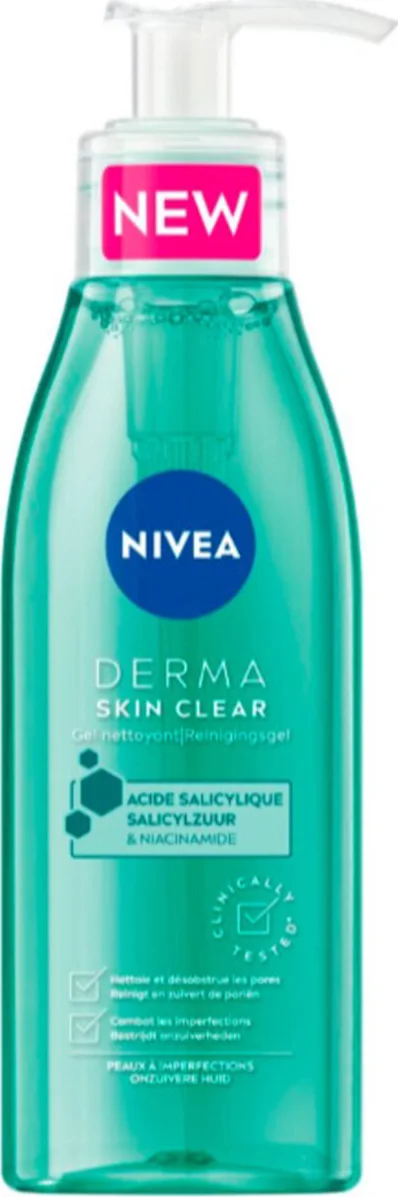 3x NIVEA Derma Skin Clear Reinigingsgel 150 ml