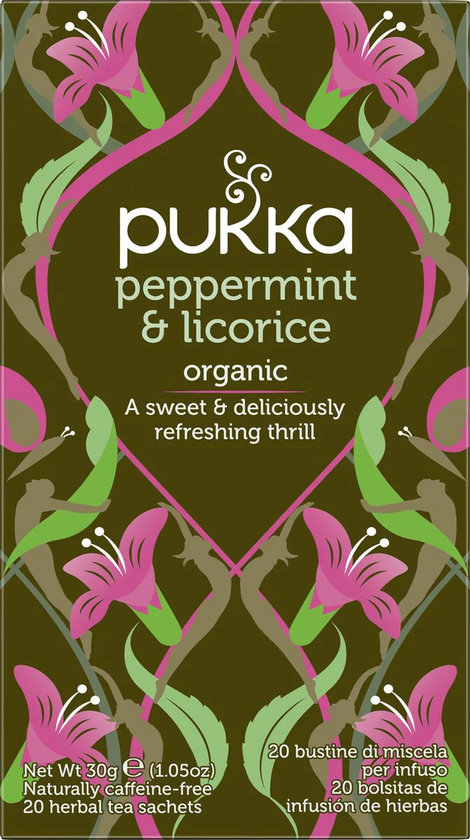 Pukka Biologische Thee Peppermint Licorice 20 stuks