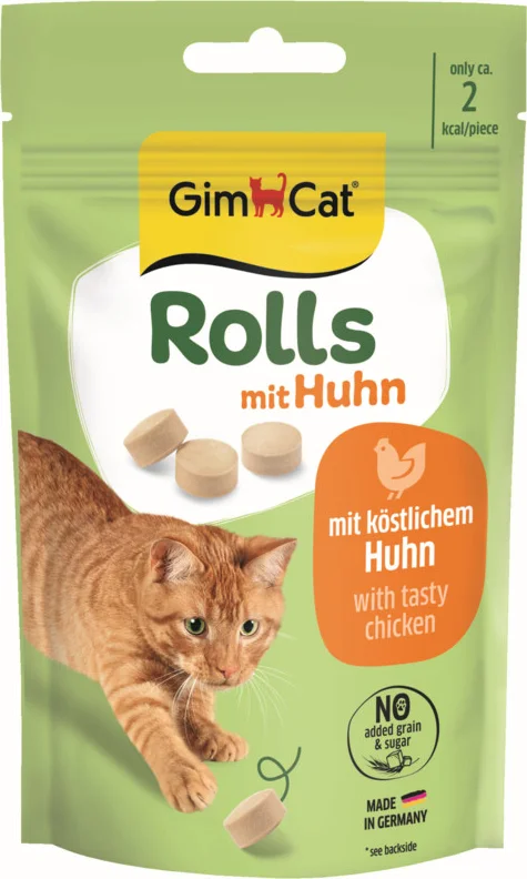 GimCat Rolls Kattensnack Kip 40 gr