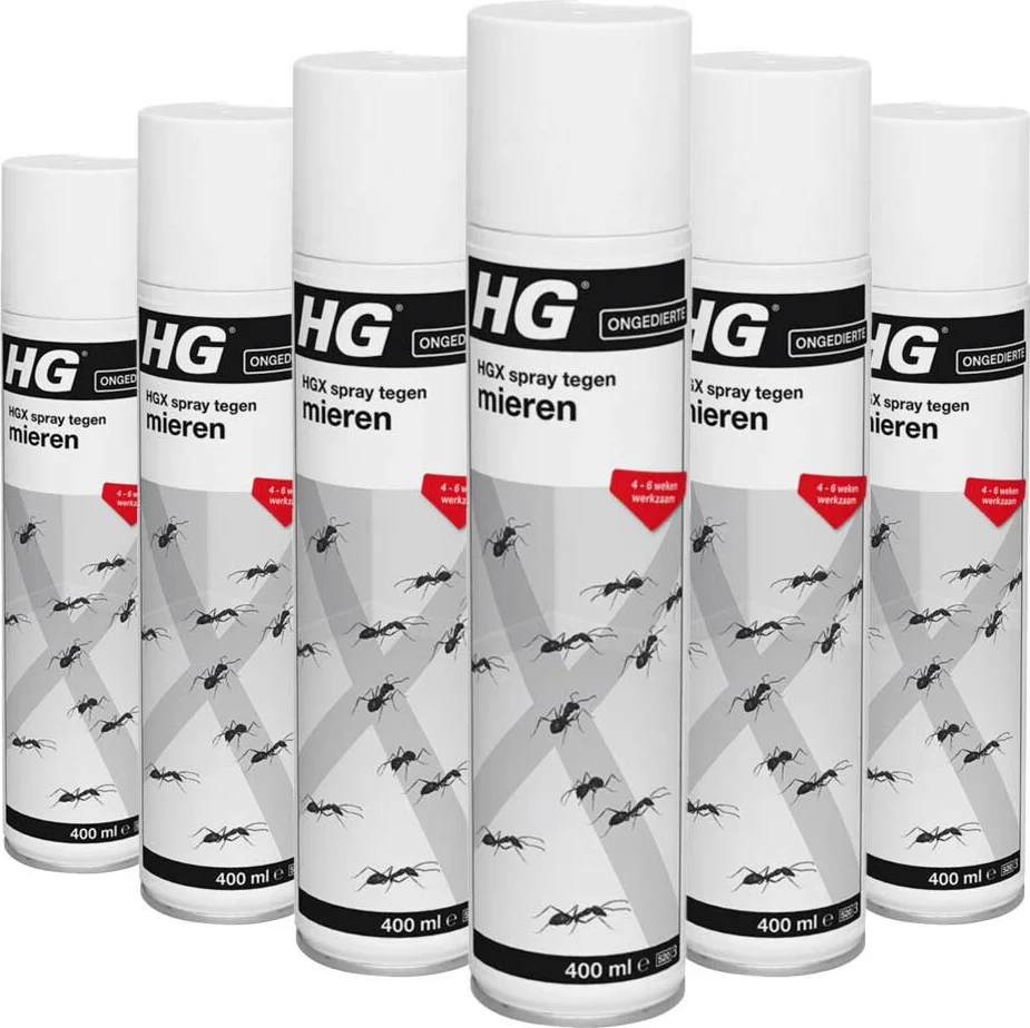 6x HG X Spray Tegen Mieren 400 ml