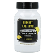 Highest Healthcare Rode Rijst Q10 & Zwarte Knoflook Capsules 60CP