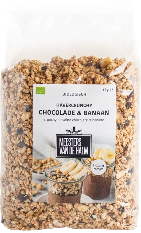 De Halm Havercrunchy Chocolade & Banaan 1KG