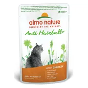 60x Almo Nature Kattenvoer Nat Anti-Haarbal Kip 70 gr