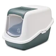 Savic Kattentoilet Nestor Nordic 56x39x38.5 cm - Kattenbak - Groen&Wit