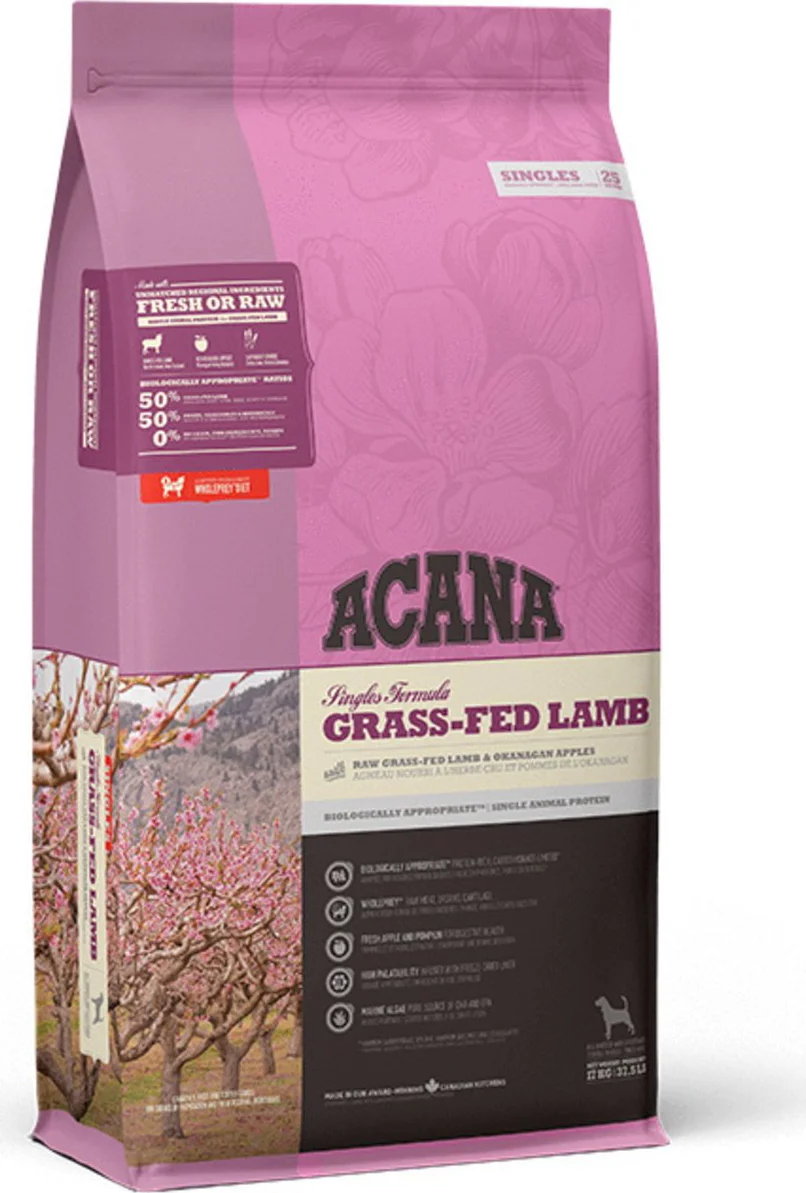 Acana Hondenvoer Singles Grass - Fed Lamb 17 kg
