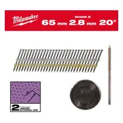Milwaukee Rondkopnagels 20° 65 x 2,8mm | ring schacht | gegalvaniseerd VE=2000 - 4932492591