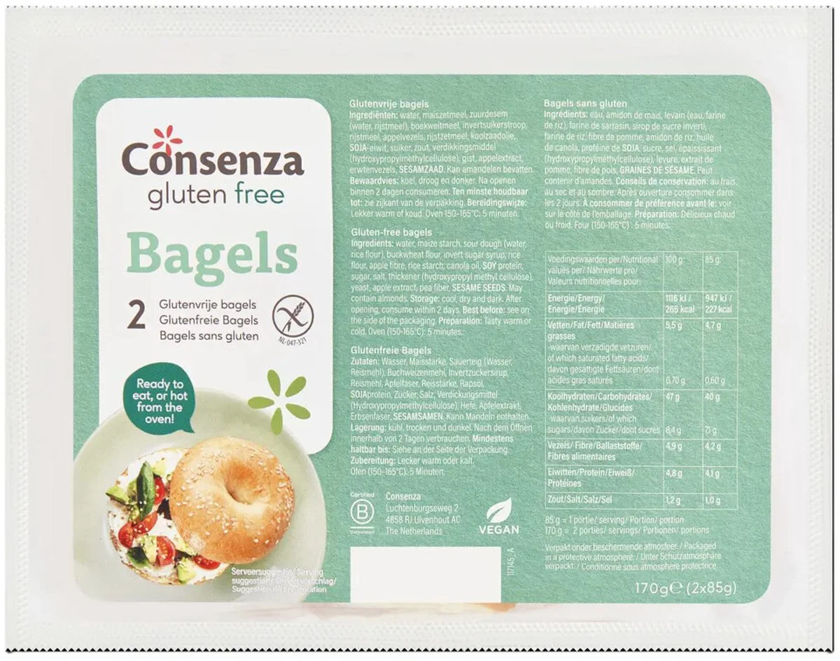 Consenza Glutenvrije Bagels 170GR