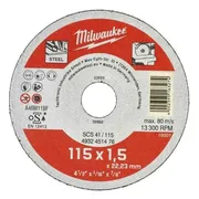 Milwaukee Dunne metaal snijschijf, contractor series SCS 41/115 x 1,5 x 22 mm opdrachtnemer series - 4932451476