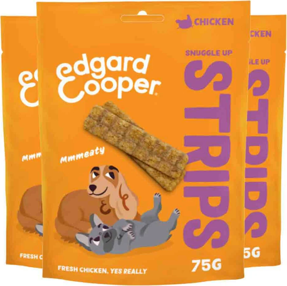 3x Edgard & Cooper Adult Strips Kip 75 gr