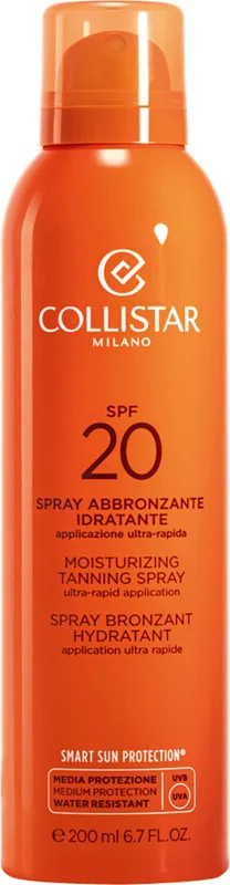 2x Collistar Moisturizing Tanning Spray SPF20 200 ml