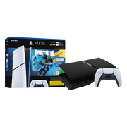 Sony PlayStation 5 Slim Digital Edition Fortnite bundel + Covers Zwart + Extra Controller Wit