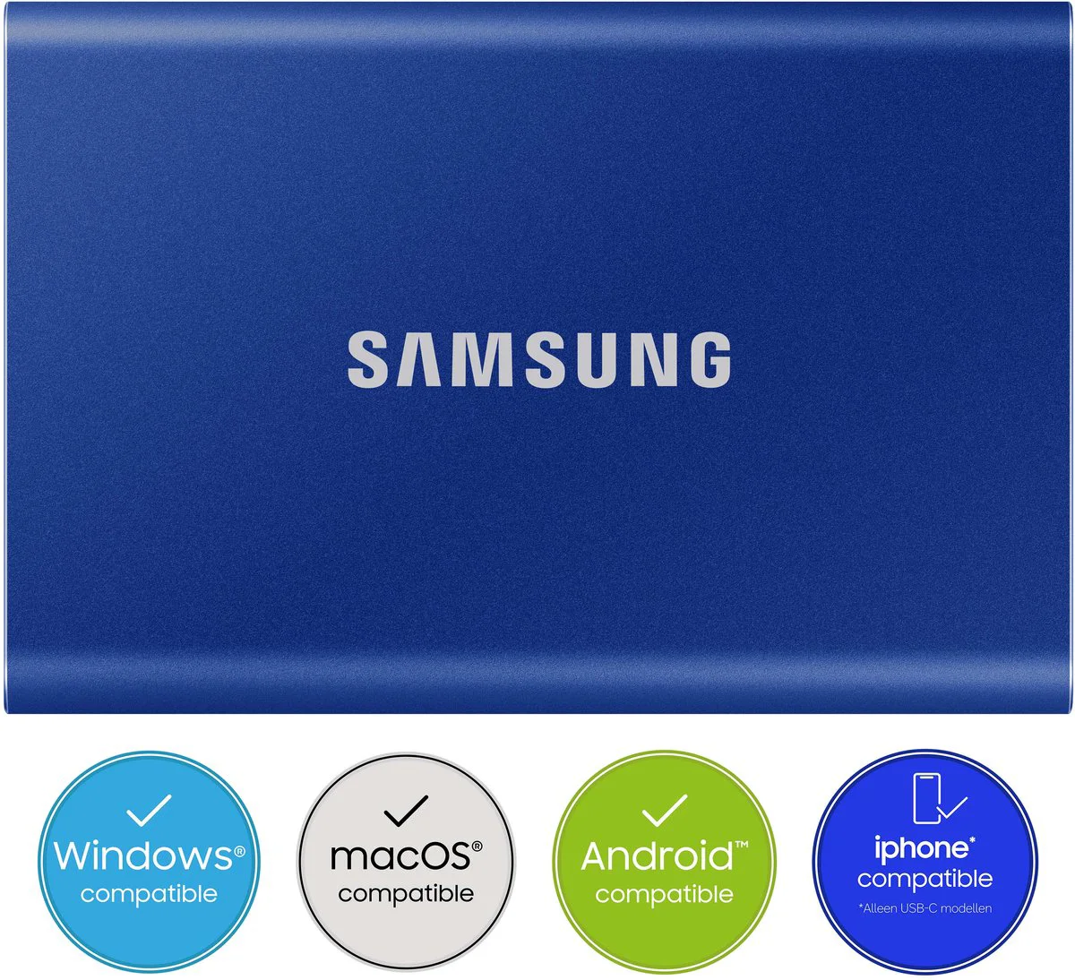 Samsung T7 SSD 1TB Blauw
