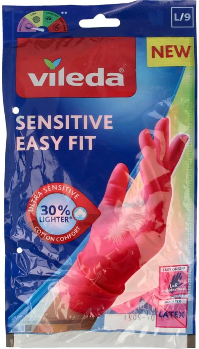 Vileda Handschoenen Sensitive Easy Fit Large 1 paar