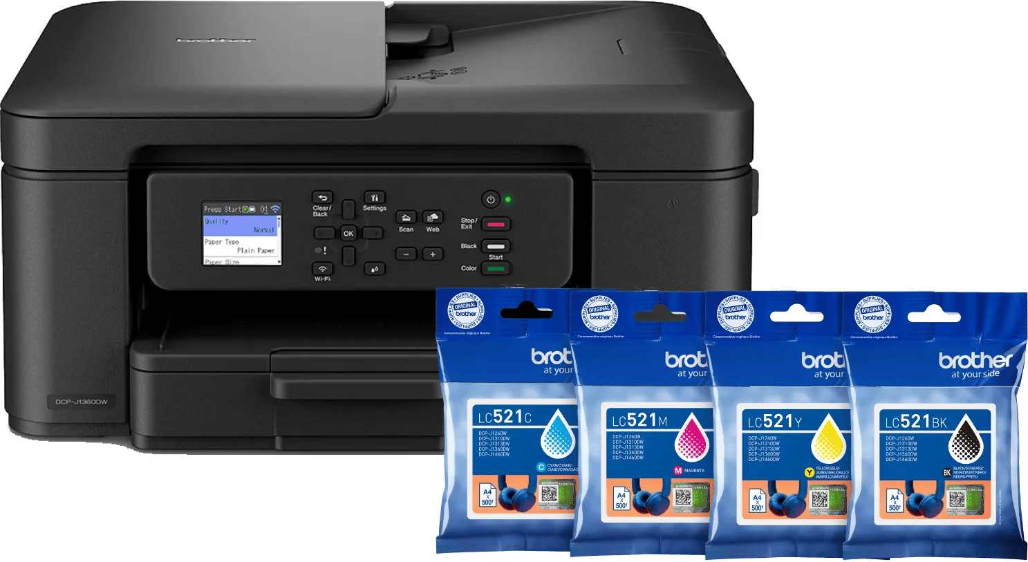Brother DCP-J1360DW + 1 set extra cartridges
