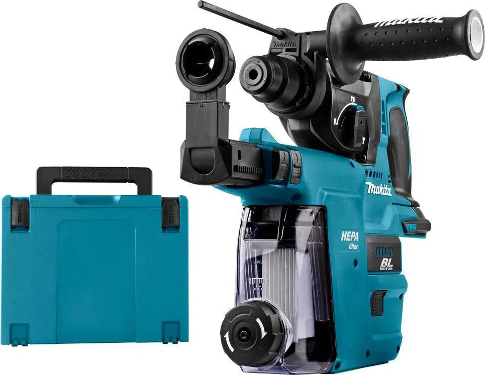 Makita DHR242ZJW Accu combihamer SDS-Plus 2,0J + stofafzuiging 18V Basic Body in Mbox