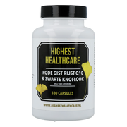 Highest Healthcare Rode Rijst Q10 & Zwarte Knoflook Capsules 180CP