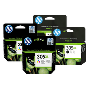 HP 305XL Inkt Cartridge 4-Kleuren Bundel (2 stuks)