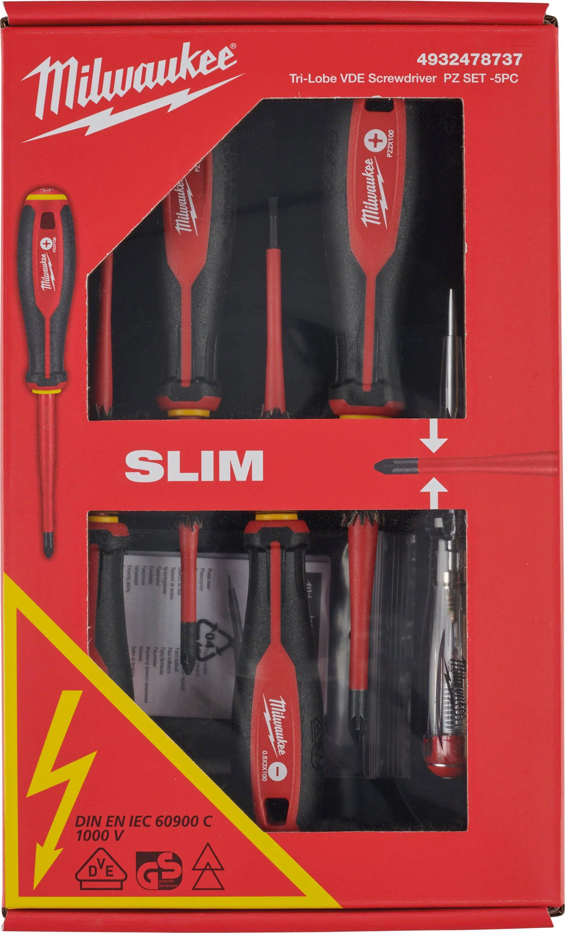 Milwaukee Tri-Lobe VDE Schroevendraaier SET - 5-delig - 4932478737