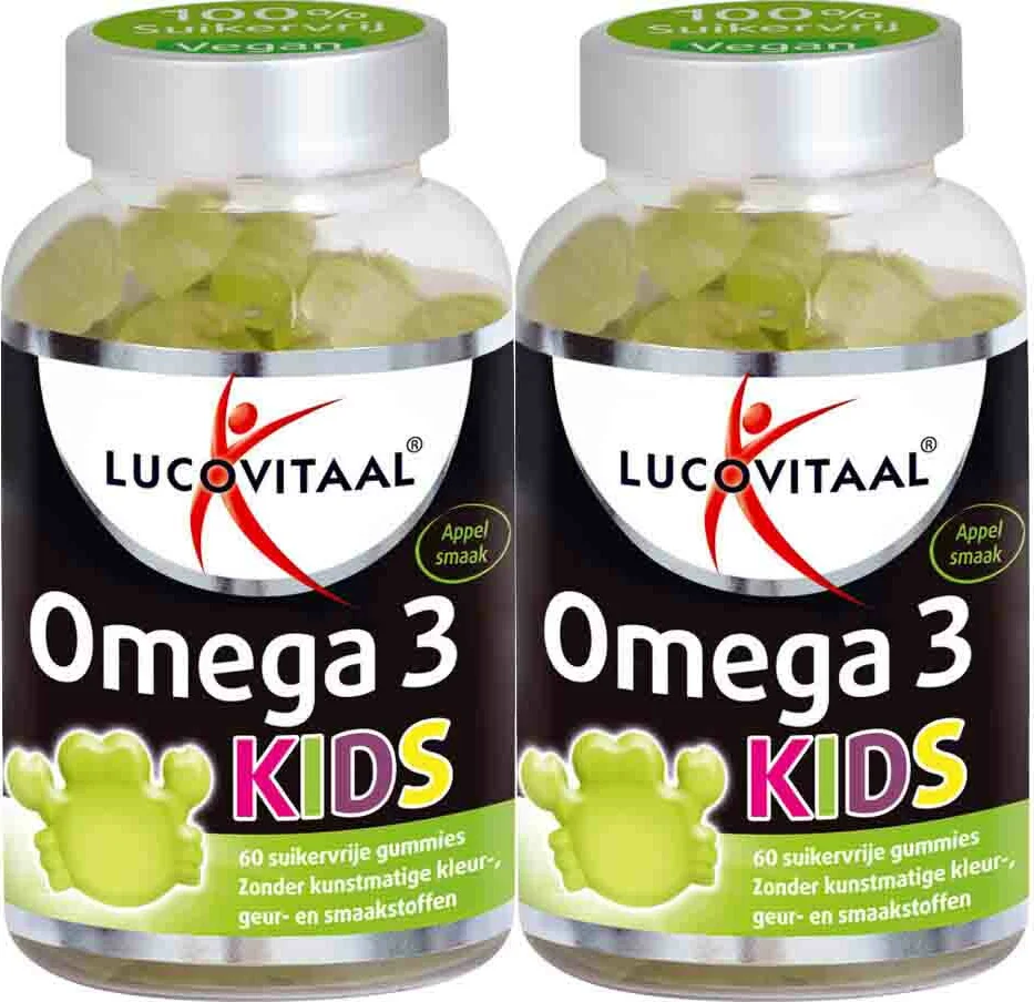 2x Lucovitaal Gummies Omega 3 Kids 60 Gummies