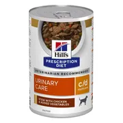 Hill's Prescription Diet c/d Multicare Urinary Care Stoofpotje Hondenvoer Nat Kip & Groenten 354 gr