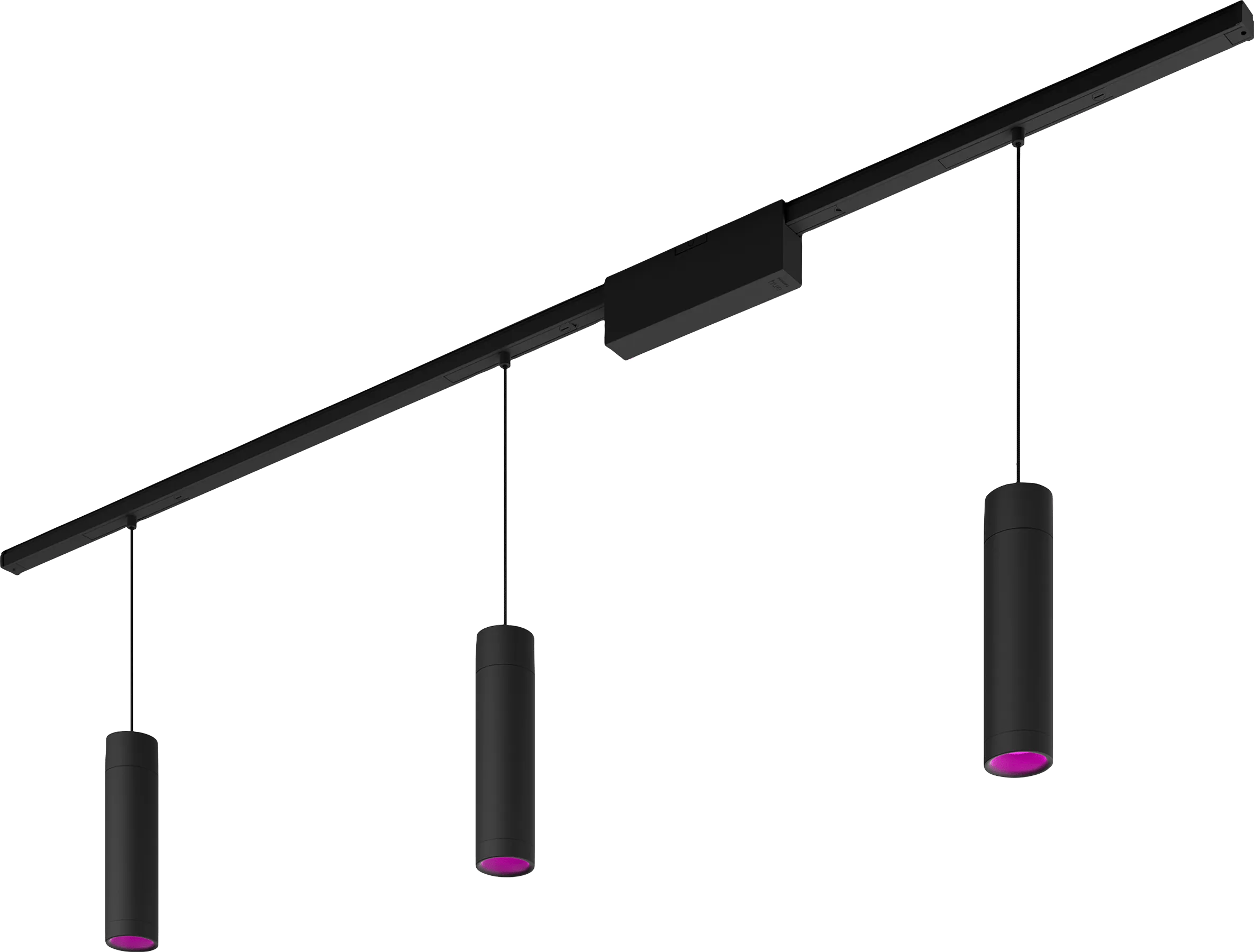 Philips Hue Perifo railverlichting plafond - 3 hanglampen - White and Color - Zwart
