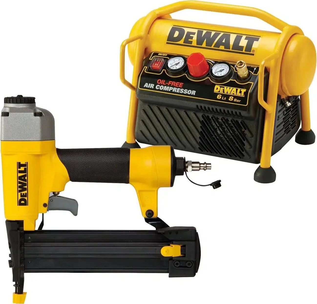 DeWALT DPSB2IN1SET 2-delige Combiset DPSB2IN1 Combi-tacker + DPC6MRC Compressor