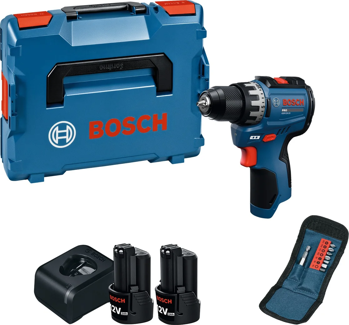 Bosch Professional PRO GSR 12V-31 Accu schroefboormachine 2x 2.0Ah - 06019S6013