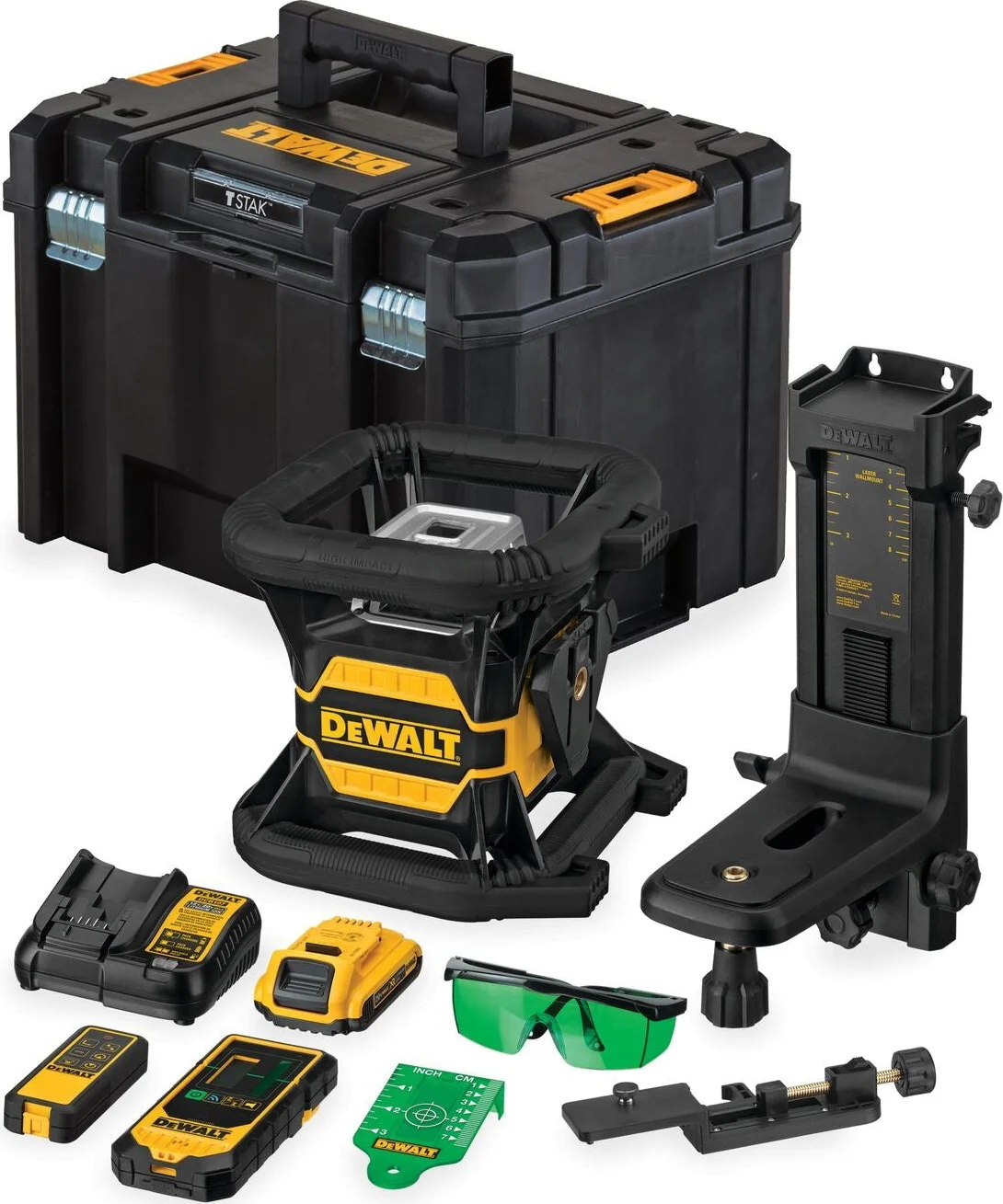 DeWALT DCE080D1GS Roterende laser 600m Bluetooth groen 18V XR 2.0Ah in TSTAK