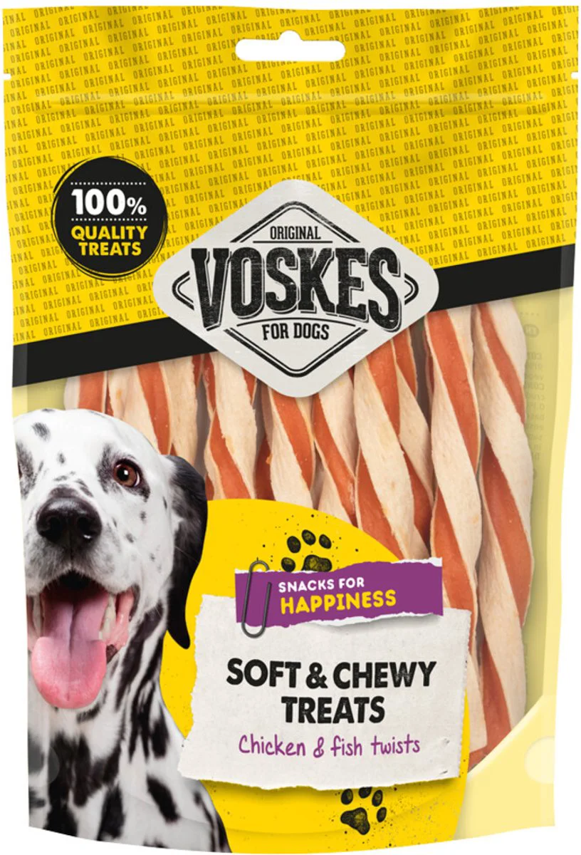 10x Voskes Kip - Vis Twists 100 gr