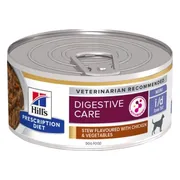 Hill's Prescription Diet i/d Low Fat Stoofpotje Hondenvoer Nat Kip & Groenten 156 gr