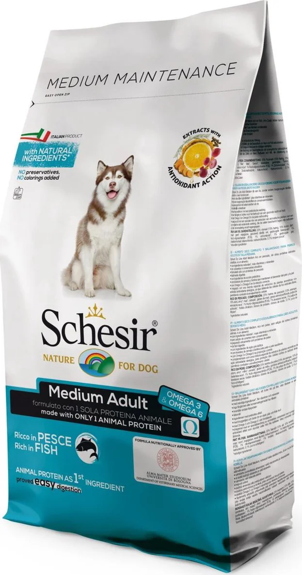 Schesir Hond Dry Maintenance Medium Vis 3 kg