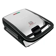 Tefal Snack Collection SW854D - Contactgrill & Tosti-ijzer - 4 verschillende Platen voor tosti's, wafels, panini's en poffertjes- RVS - Anti-aanbaklaag