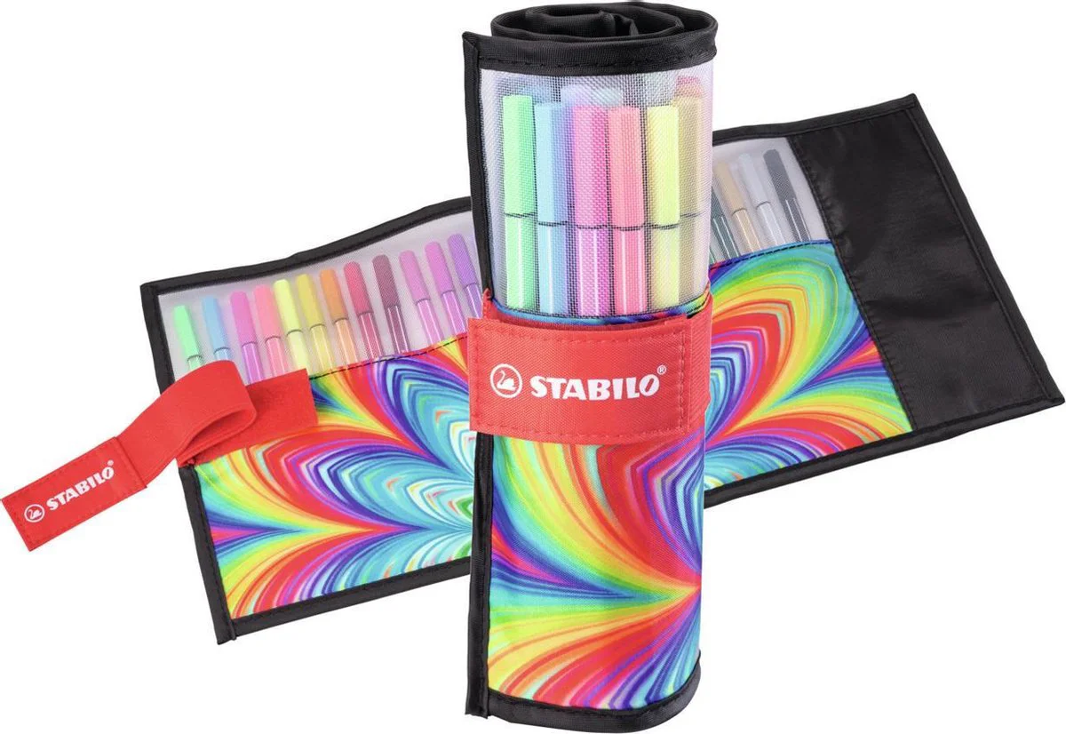 STABILO Pen 68 - Premium Viltstift - Rollerset - ARTY - Set Met 25 Verschillende Kleuren