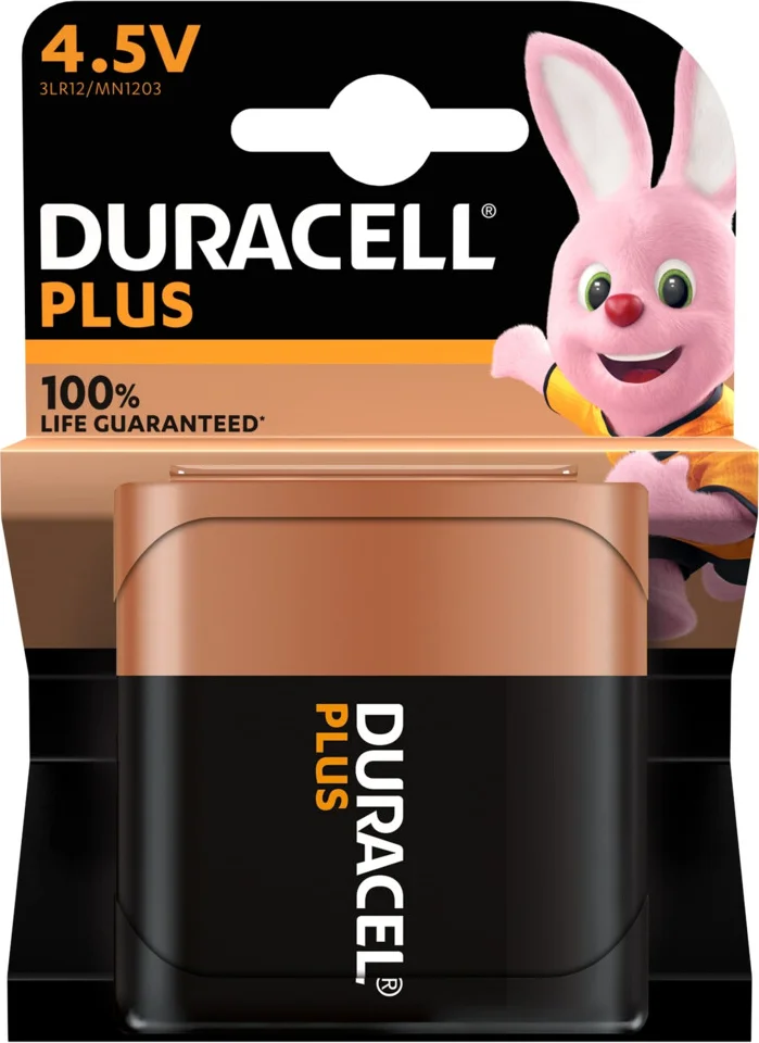 4x Duracell Alkaline Batterij Plus Power 4.5V