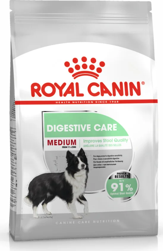 4x Royal Canin Hondenvoer Droog Digestive Care Medium 3 kg