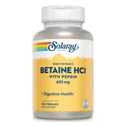 Solaray Betaine HCI 650mg Capsules 100CP