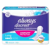 Always Discreet Incontinence Inlegkruisjes Size Long Complete Protection 10 stuks