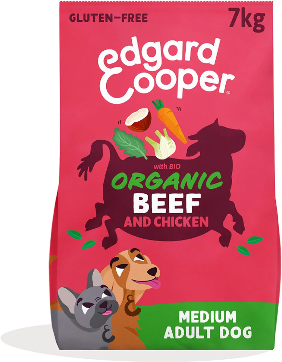 Edgard & Cooper Hondenvoer Bio Rund - Bio Kip 7 kg